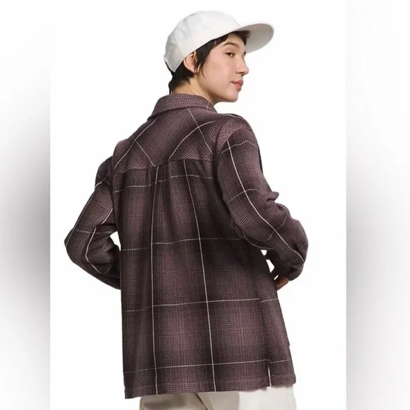 North Face Women's Valley Twill Utility Shacket size M Fawn Grey Color Way - Picture 2 of 9